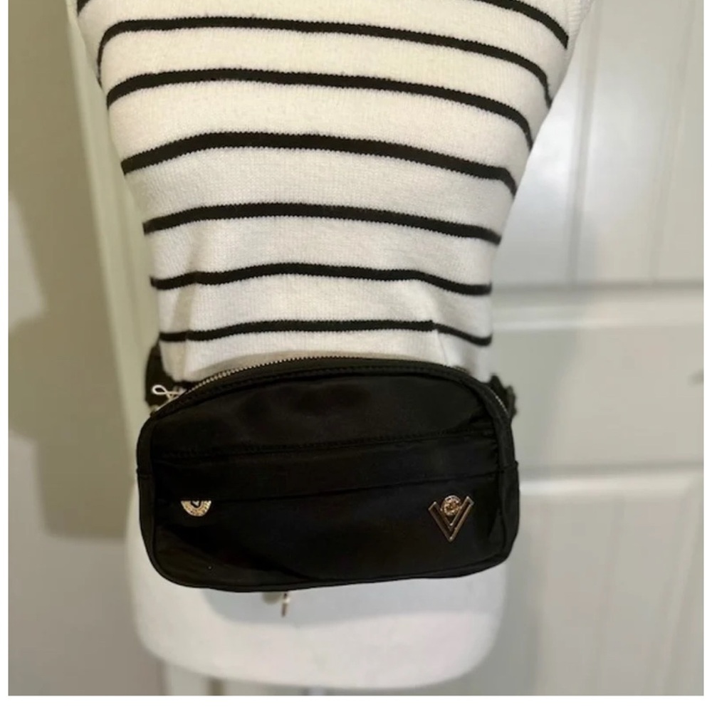 Valentino Orlandi Nylon Black Belt Bag